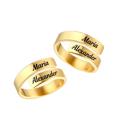 Персонализирано бижу - Комплект персонализирани пръстени