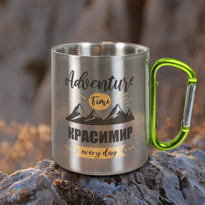Персонализирана чаша от неръждаема стомана 200ml - Adventure time