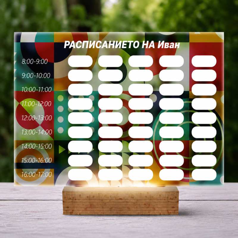 Персонализирана 3D LED лампа с график