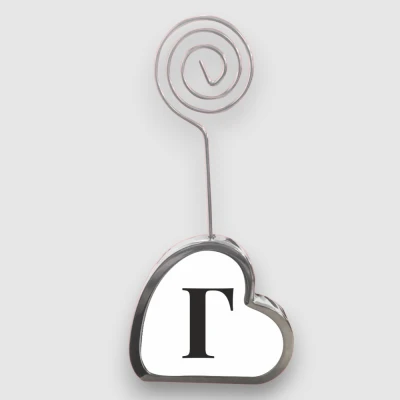 Подставка за снимка сърце - Инициал