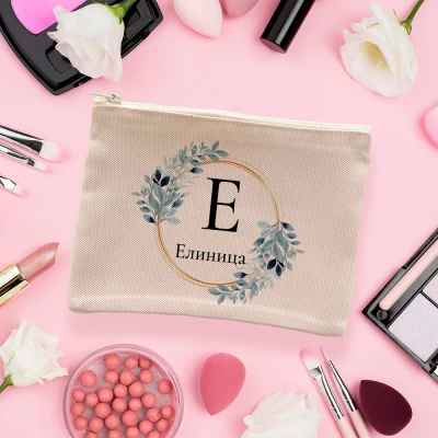 Персонализирани несесер за грим Флорален с инициал и име