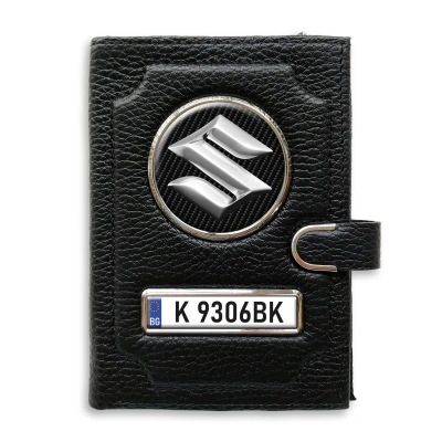 Портфейл с отделение за пари с клипс Сузуки сребро