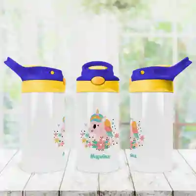 Изолираната детска бутилка за вода - Пчели и цветя
