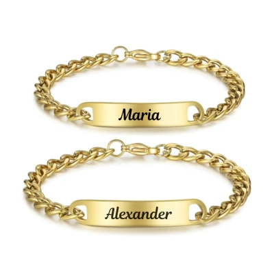 Персонализирано бижу - Персонализиран комплект гривни за двойка