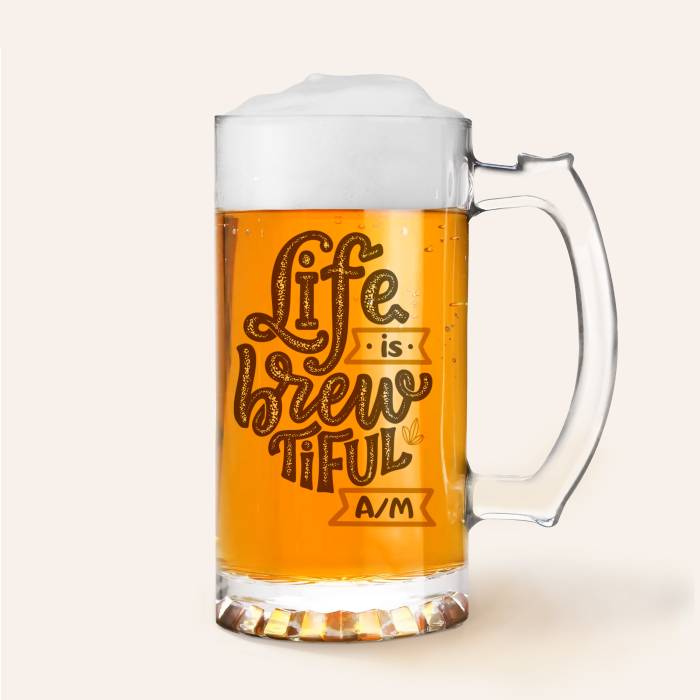 Персонализирана халба за бира – Life is Brewtiful