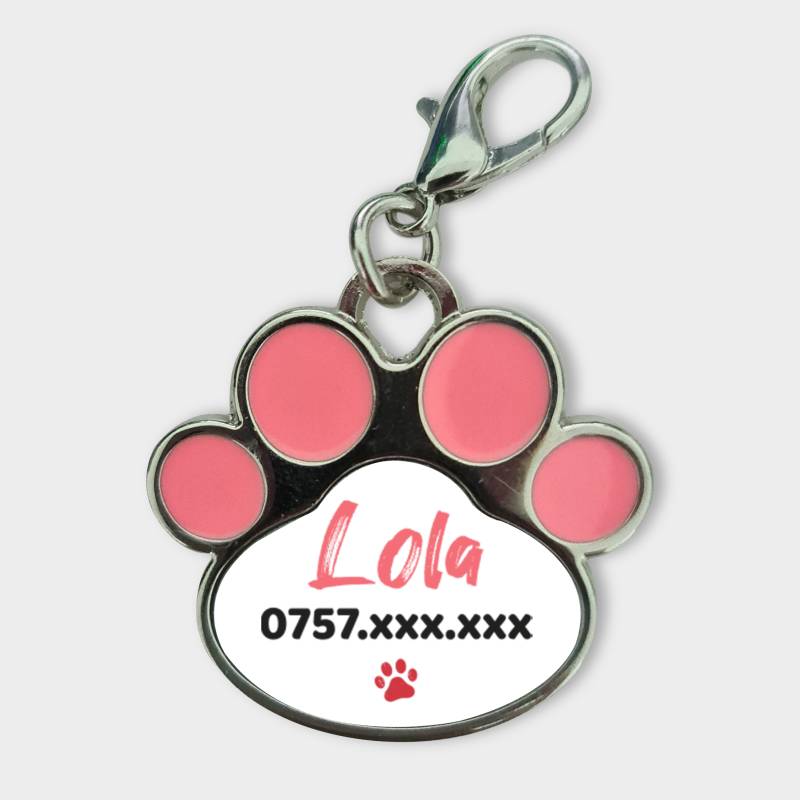 Персонализиран медальон за животни - Име и телефонен номер