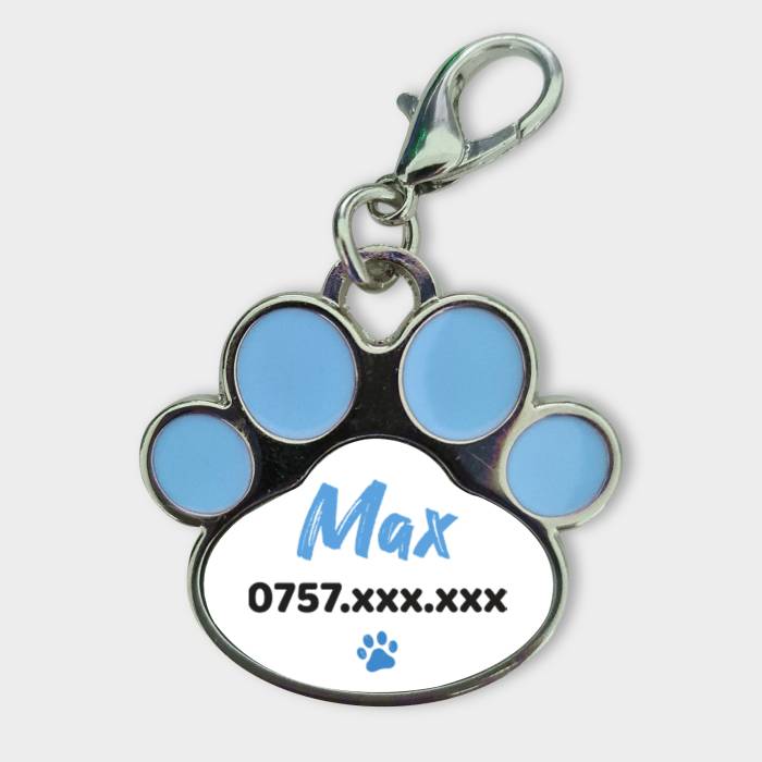 Персонализиран медальон за животни - Име и телефонен номер