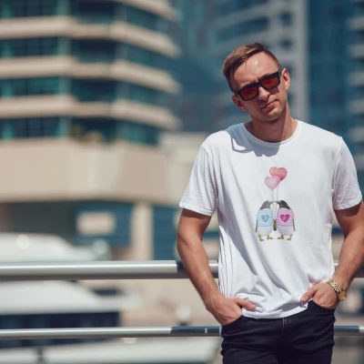 Персонализирана мъжка тениска - Пингвини