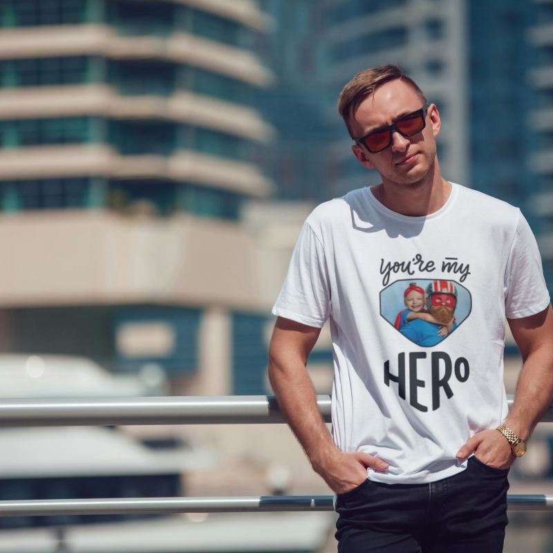 Персонализирана мъжка тениска - Ти си моят герой