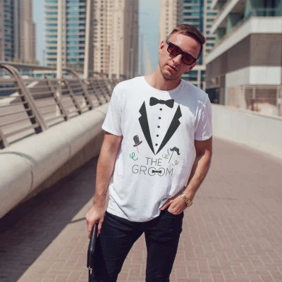 Персонализирана тениска за ергенско парти - Младоженецът