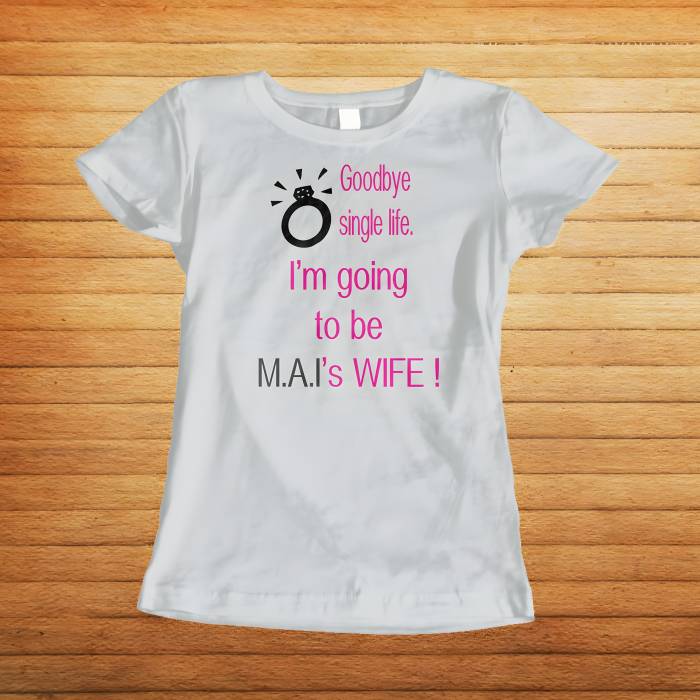 Персонализирана тениска за моминско парти – Сбогом, ергенски живот Персонализирана тениска за моминско парти – Сбогом, ергенски живот