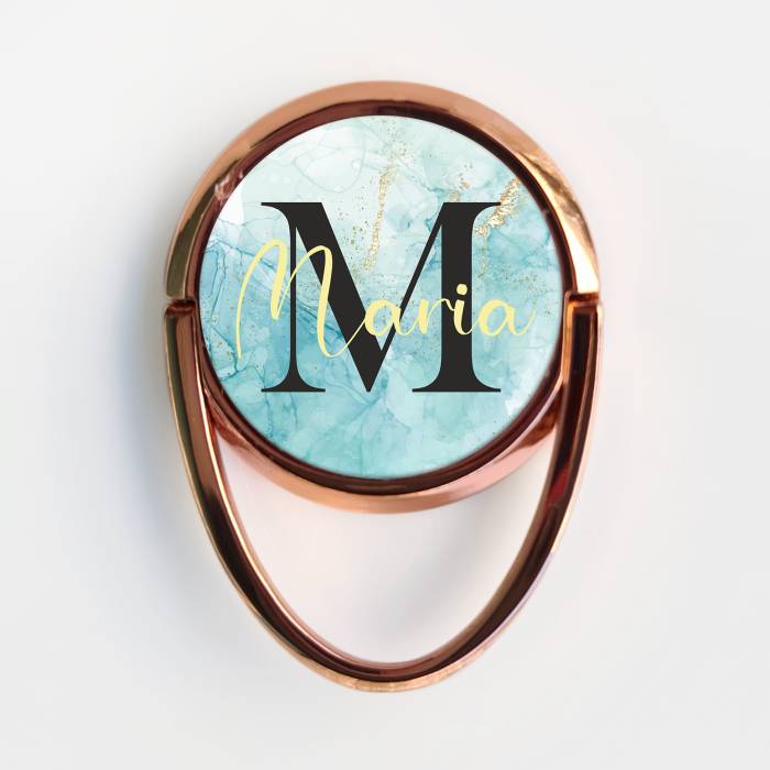 Персонализирана поставка за телефон тип пръстен - С инициал и име