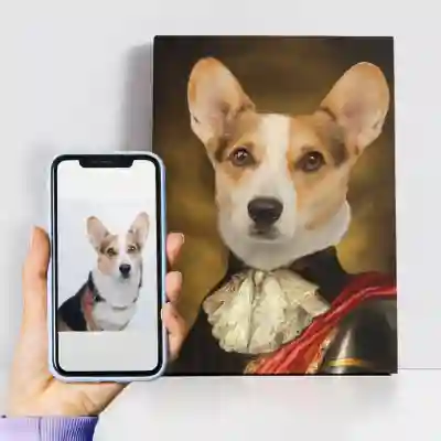 Персонализирано платно с портрет на кучето