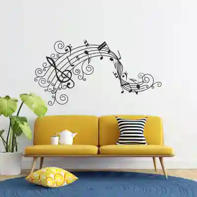 Музикален украшение стикер